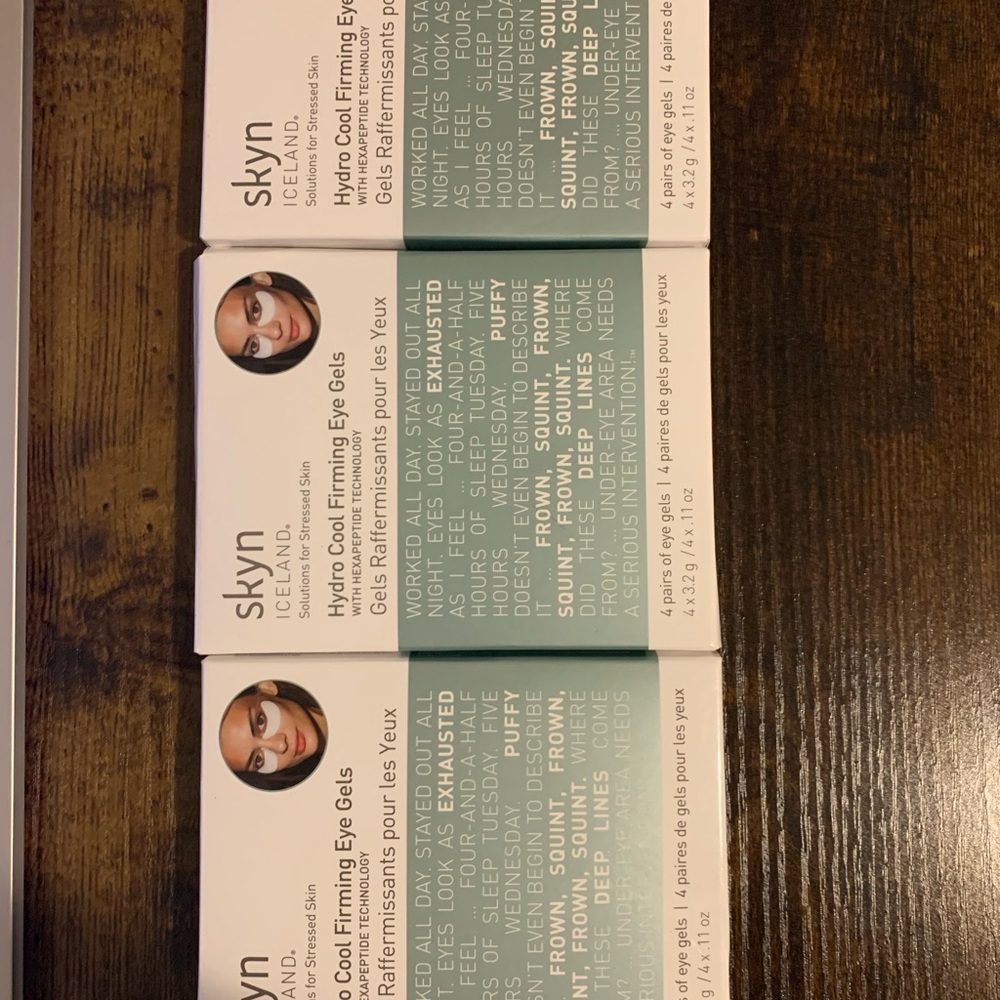 Skyn ICELAND Hydro Cool Firming Eye Gels/ NEW/ 55$ for all the 4 boxes